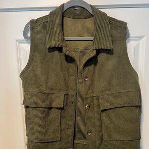 Olive Corduroy Vest